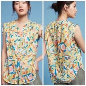 Anthropologie Danielle Kroll Women’s Brooklynite Blouse Size Small Colorful